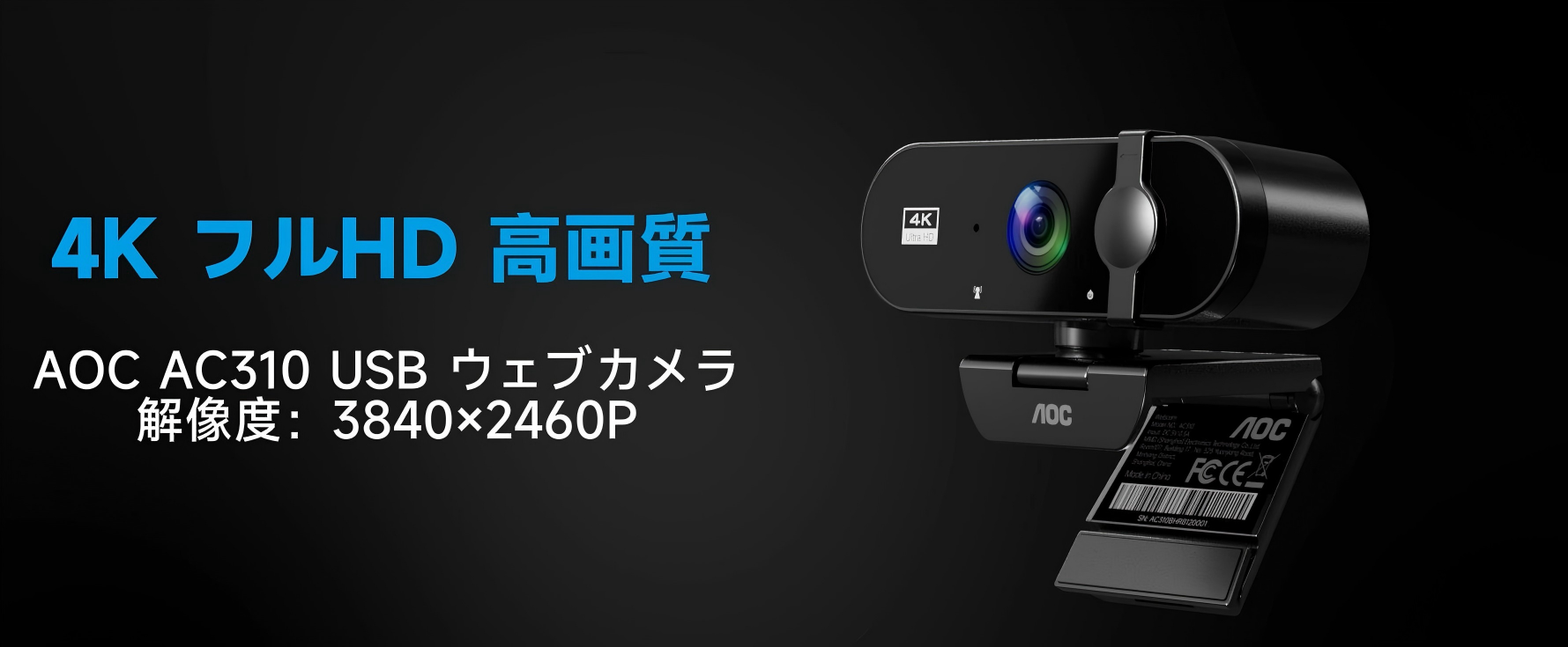 AOC AC310 4KフルHDカメラ